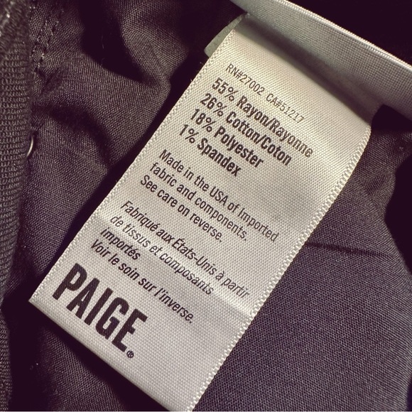 NWOT PAIGE Denim ‘Verdugo Ultra Skinny’ Jeans in “Black Fog Luxe Coating” Sz 26 - Picture 12 of 16